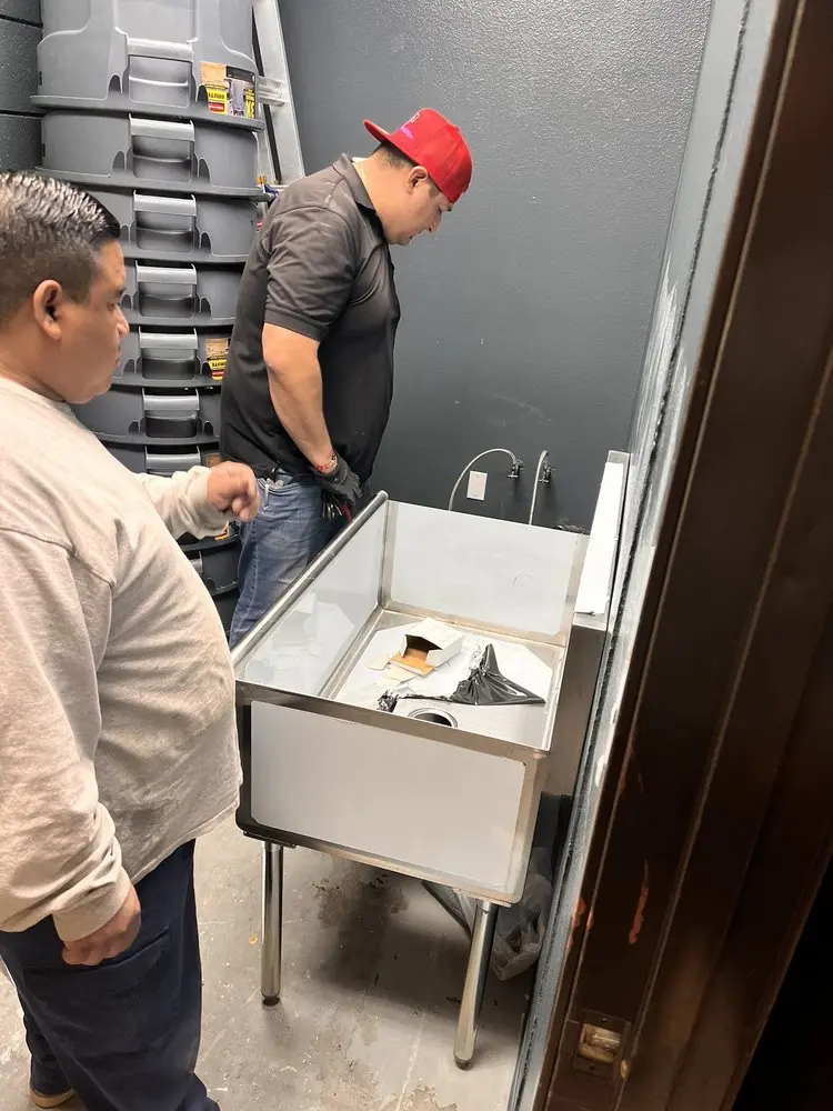 Commercial plumbing and sink installation in Brownstown